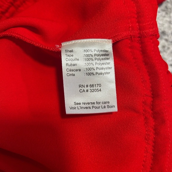 Anthropologie Vineet Bahl Vibrant Red Ruffled Hem Short Sleeve Mini Dress  XXS - Picture 8 of 8